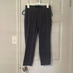 Blue and White Straight leg trousers